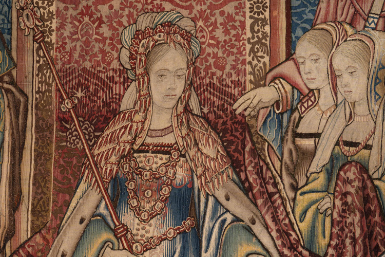 Missing Esther tapestry arrives home at Oxburgh Hall